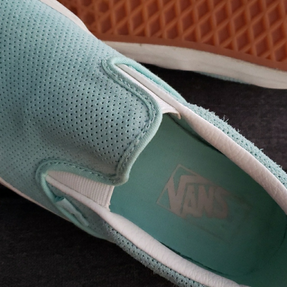 Mint Vans Slip ons
